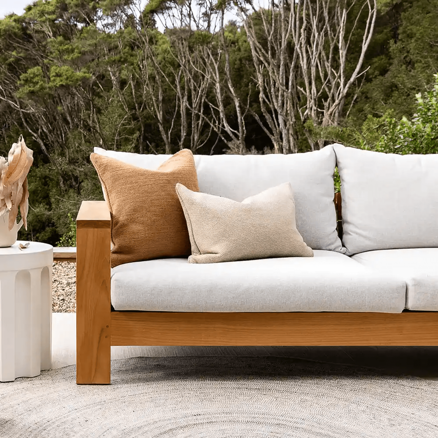 Baya Clipper In & Outdoor Cushion - Cumin | Tan Brown gallery detail image