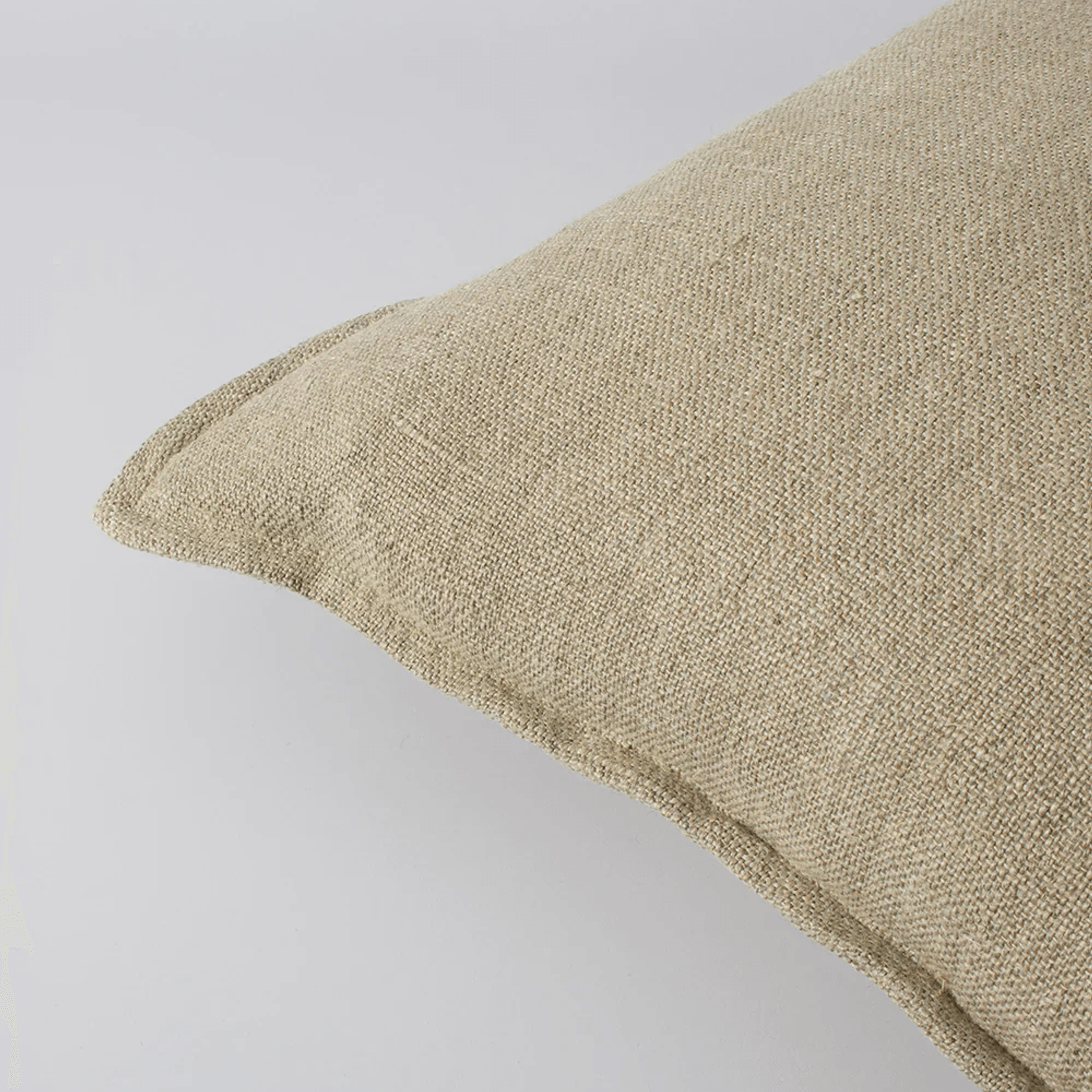 Baya Flaxmill Handwoven Linen Cushion - Doeskin gallery detail image