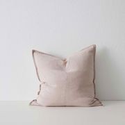 Weave Home European Linen Como Cushion - Blush | Three Sizes gallery detail image