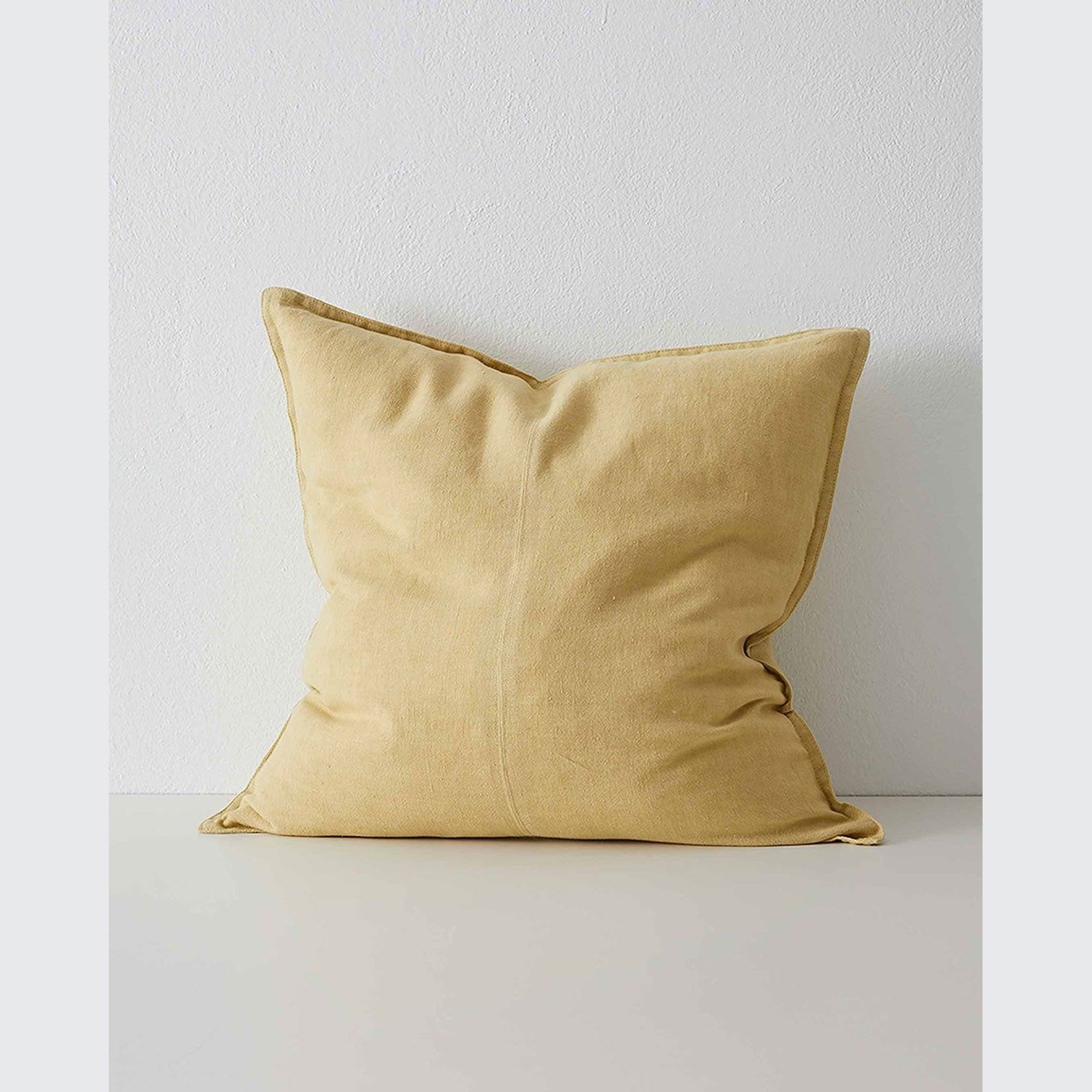 Weave Home European Linen Como Cushion - Limoncello | Three Sizes gallery detail image