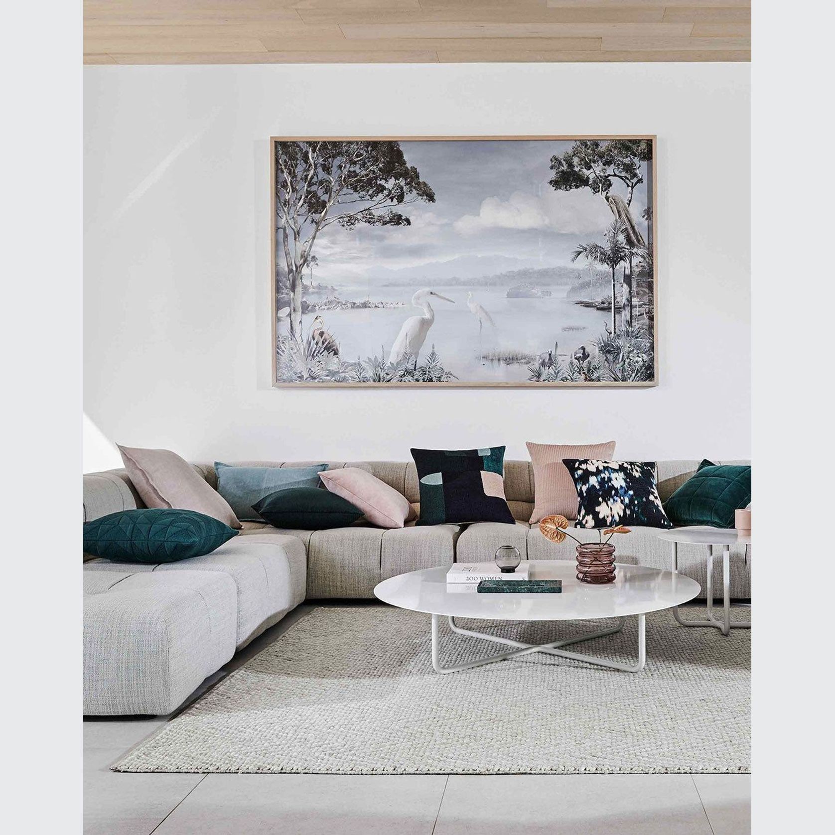 Weave Home European Linen Como Cushion - Mineral | Three Sizes gallery detail image