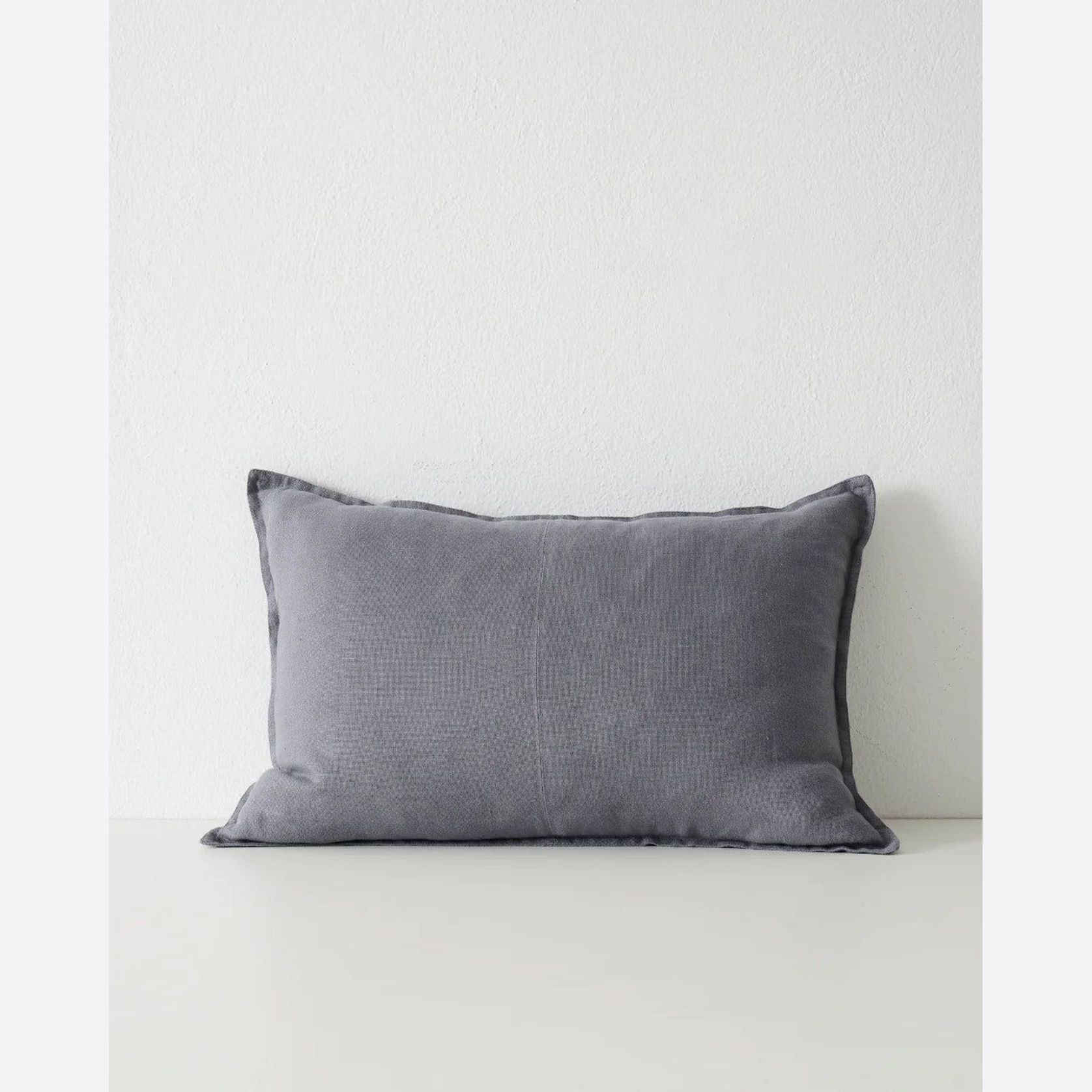 Weave Home European Linen Como Cushion - Smoke | Three Sizes gallery detail image