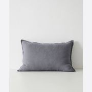 Weave Home European Linen Como Cushion - Smoke | Three Sizes gallery detail image
