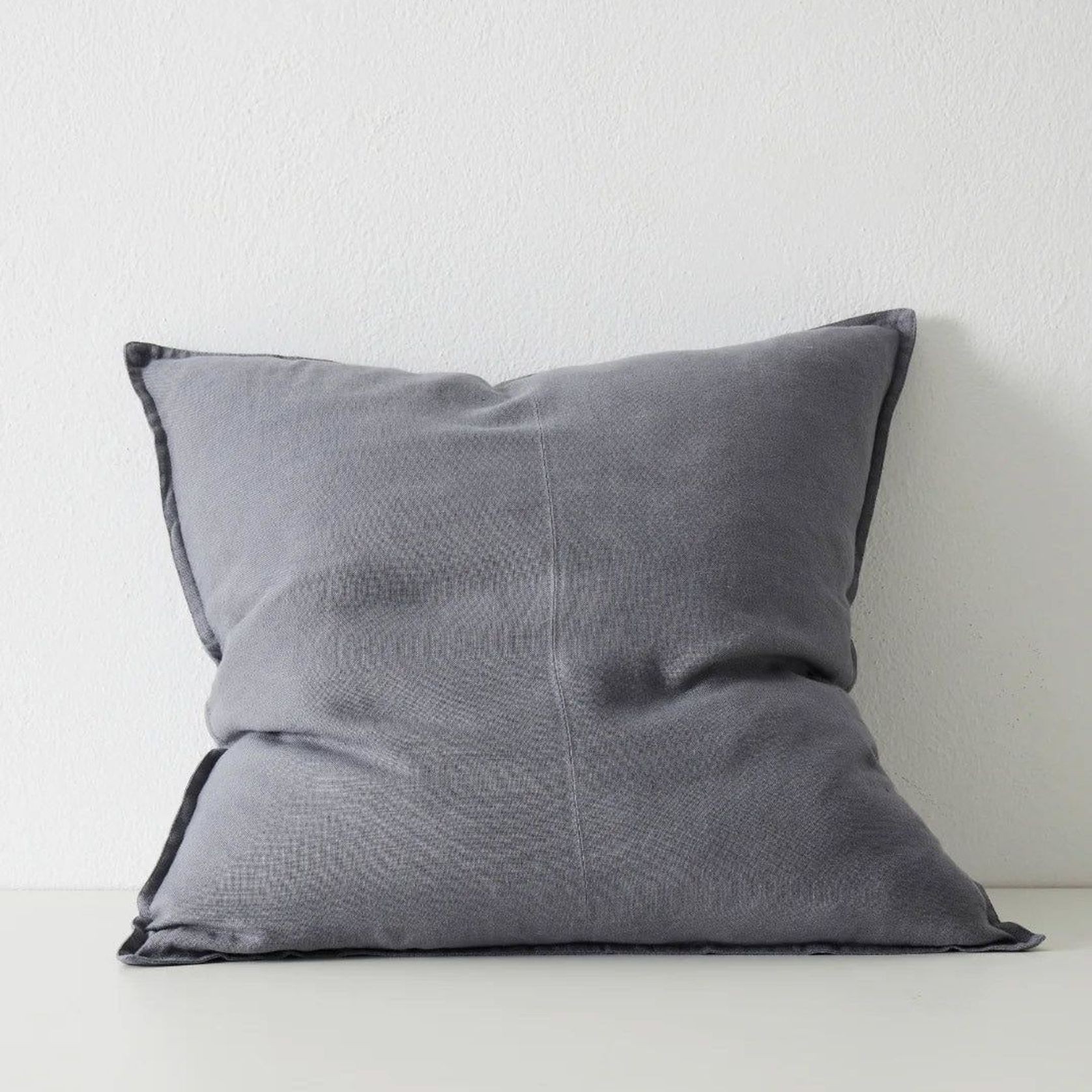 Weave Home European Linen Como Cushion - Smoke | Three Sizes gallery detail image
