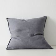 Weave Home European Linen Como Cushion - Smoke | Three Sizes gallery detail image