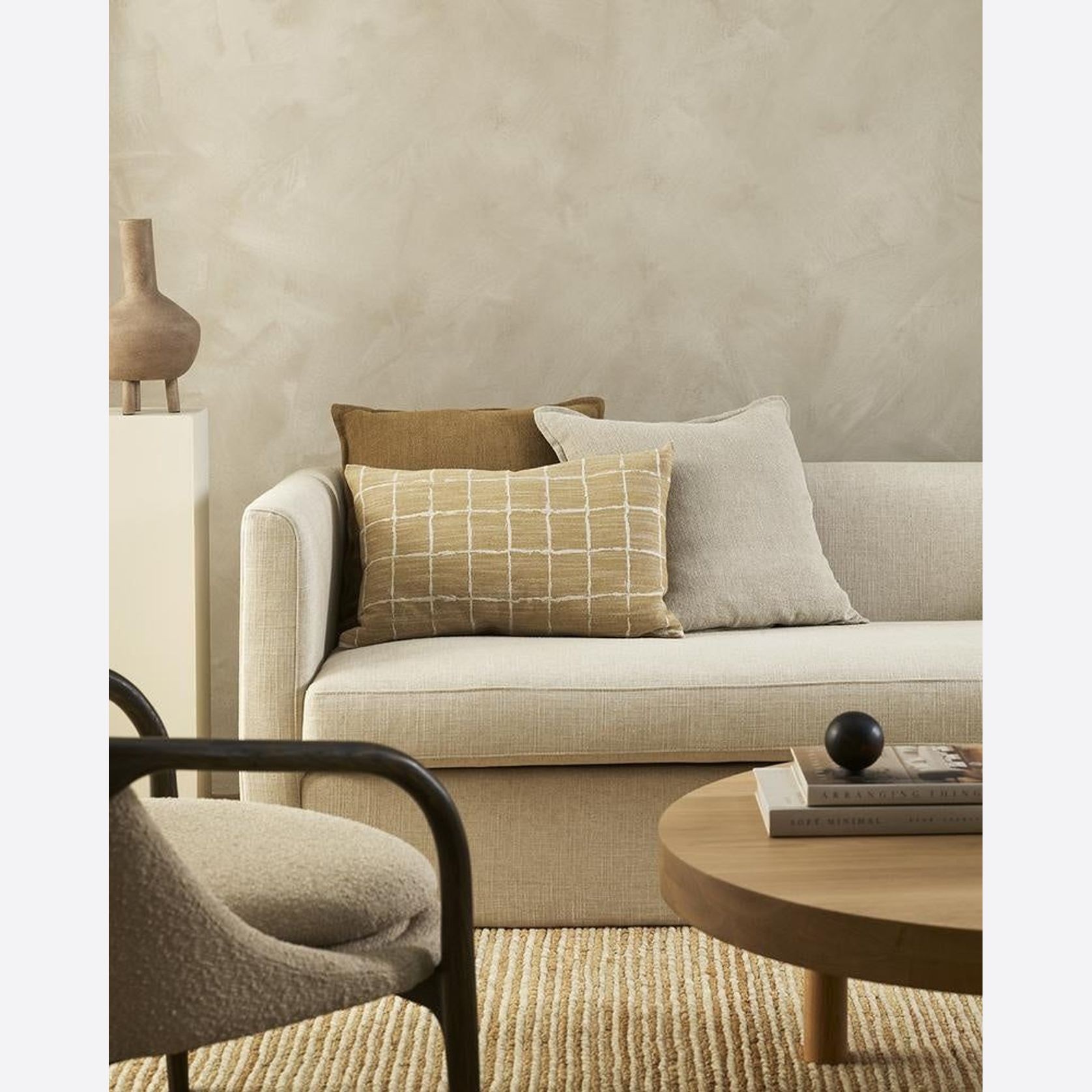 Baya Johnson Lumbar Cushion Cover - Ochre gallery detail image