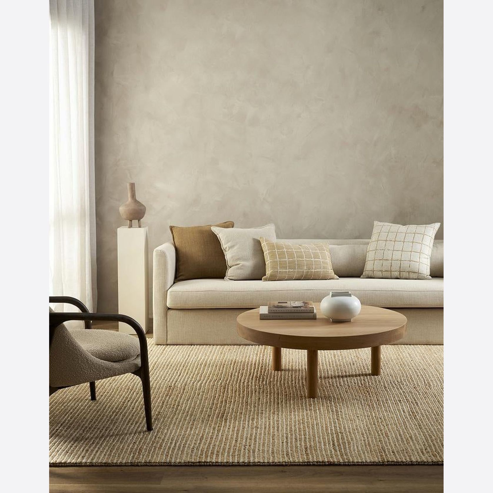 Baya Johnson Lumbar Cushion Cover - Ochre gallery detail image