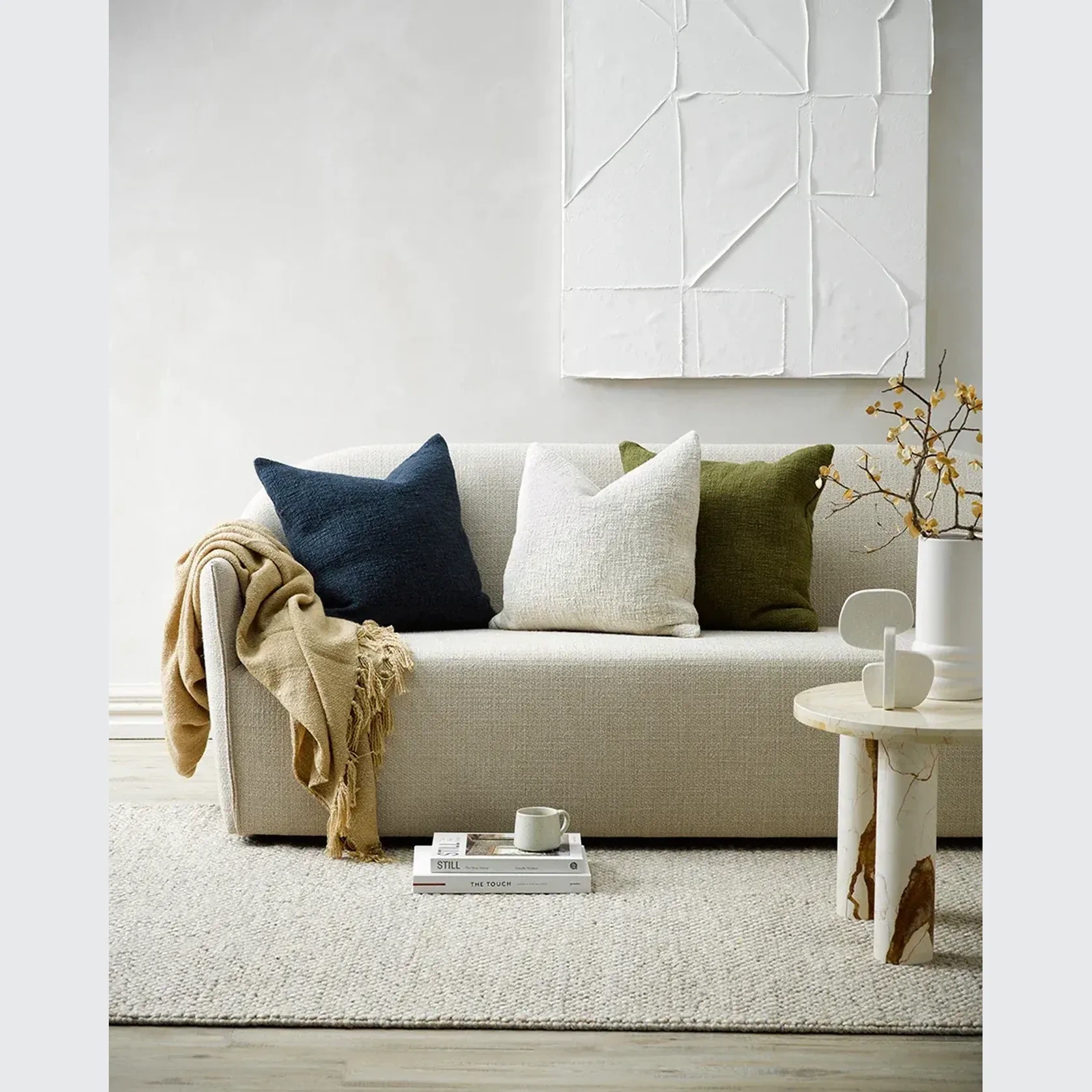 Baya Cyprian Cushion - Oatmeal | Two Sizes gallery detail image