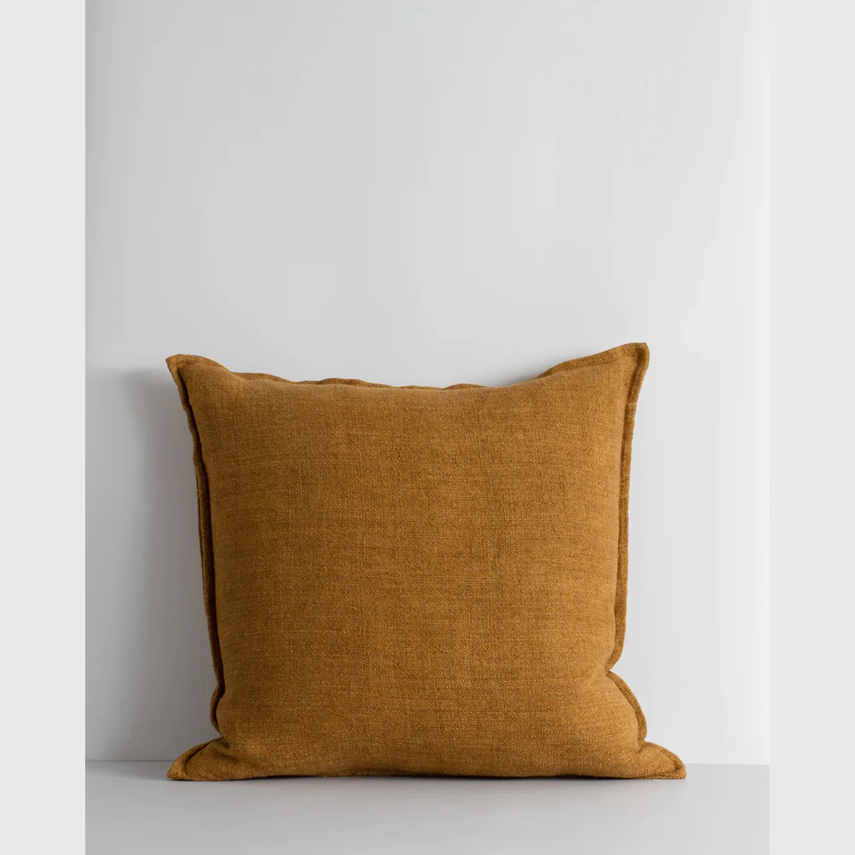 Baya Flaxmill Handwoven Linen Cushion - Nutmeg gallery detail image