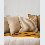 Baya Sandridge Cushion - Linen/Ochre | 100% Linen gallery detail image