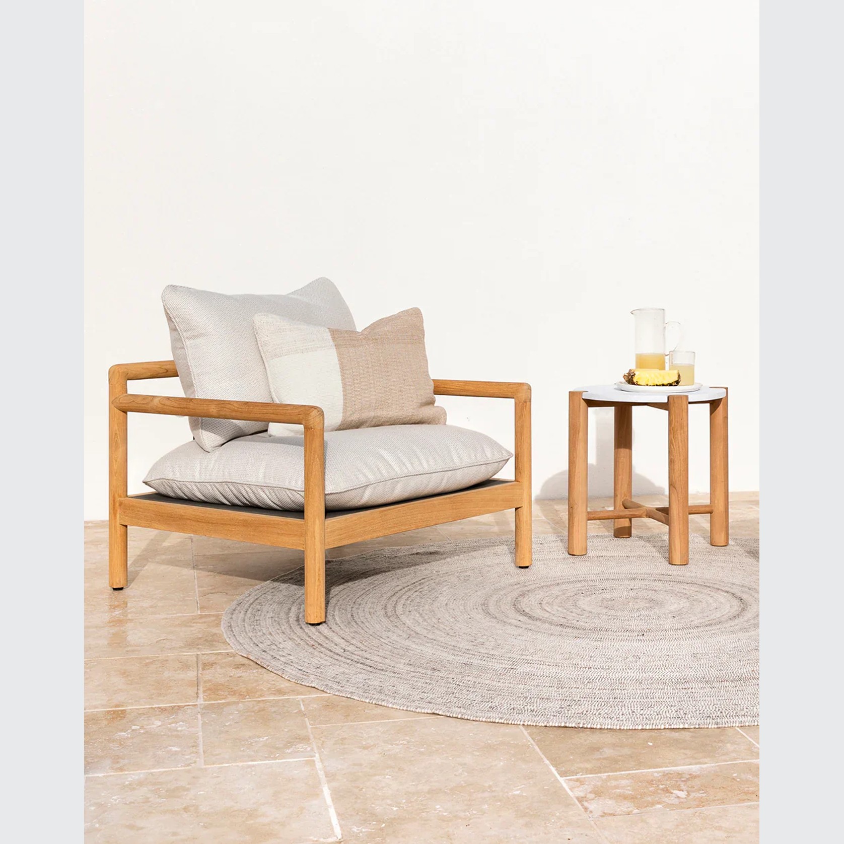 Baya Finn In & Outdoor Cushion - Almond | Lumbar gallery detail image
