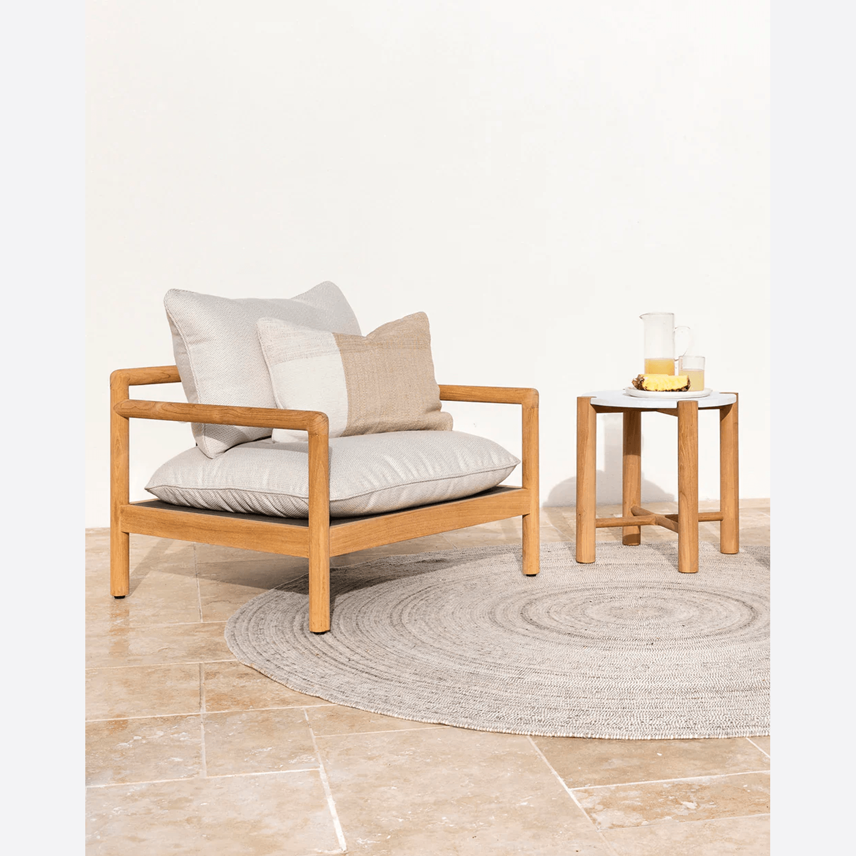 Baya Finn In & Outdoor Cushion - Almond | Lumbar gallery detail image