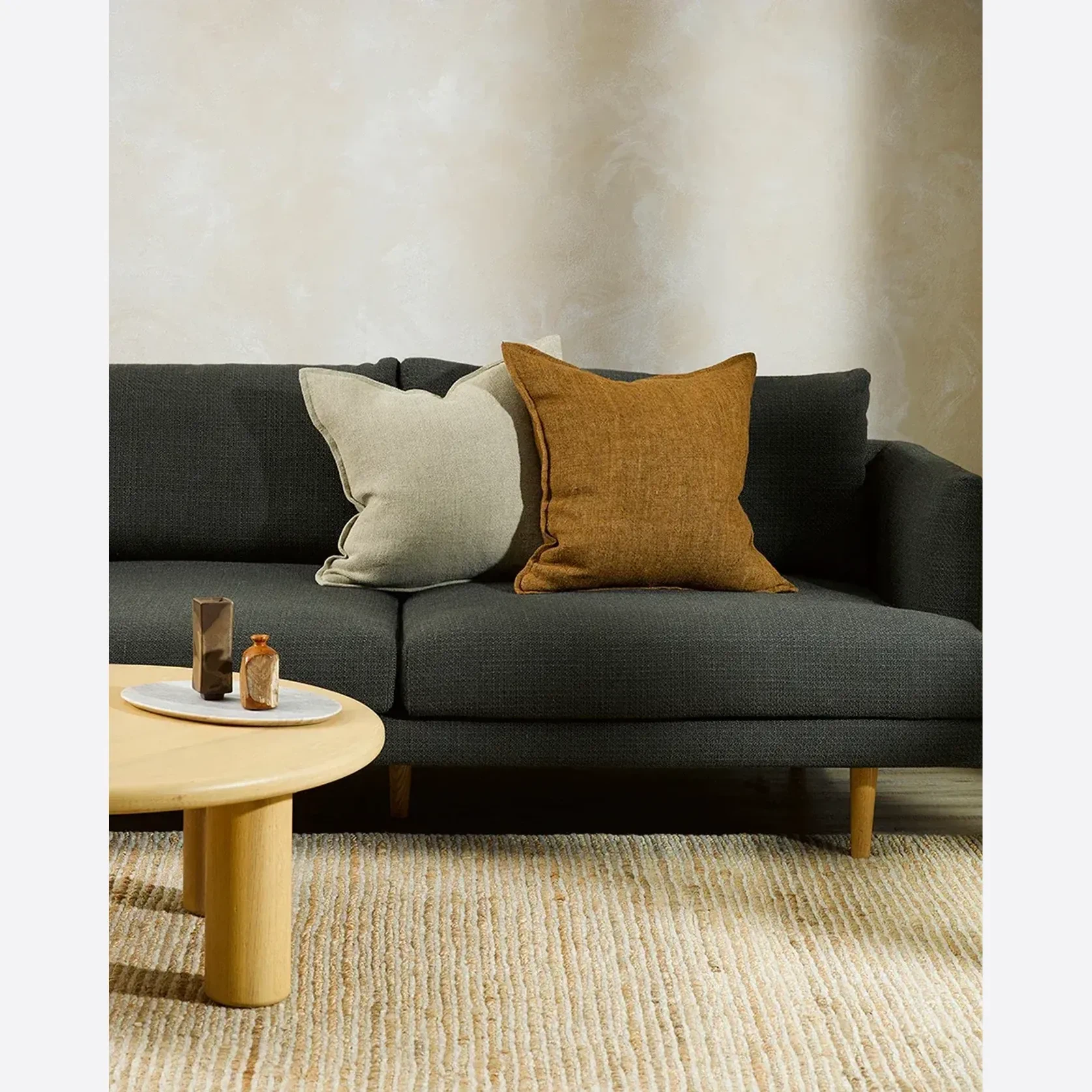 Baya Flaxmill Handwoven Linen Cushion - Pecan gallery detail image