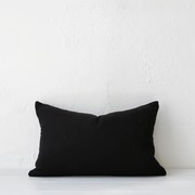 'Chalk' Cushion / Feather Inner / Black gallery detail image