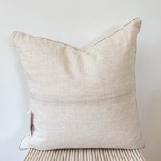 100% French Flax Linen Feather filled Cushion- Natural Oat gallery detail image