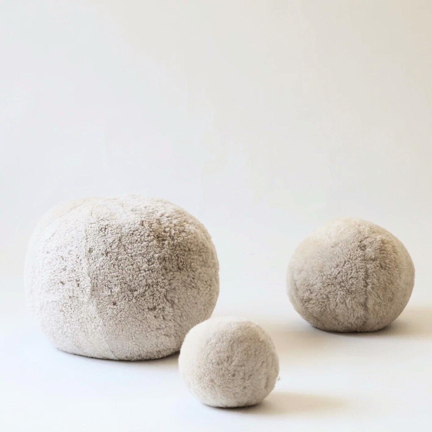 Sheepskin Ball Cushion - Large gallery detail image