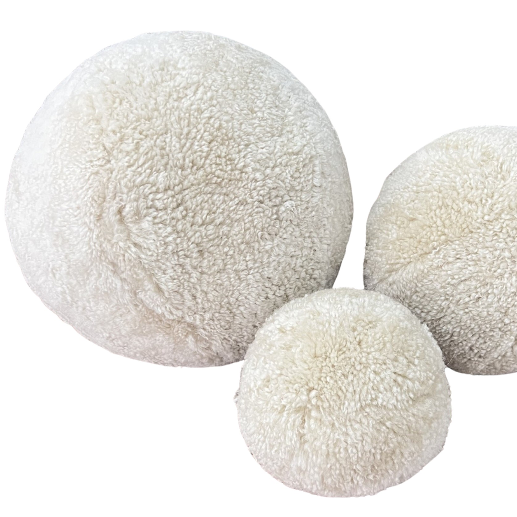 Sheepskin Ball Cushion - Large gallery detail image
