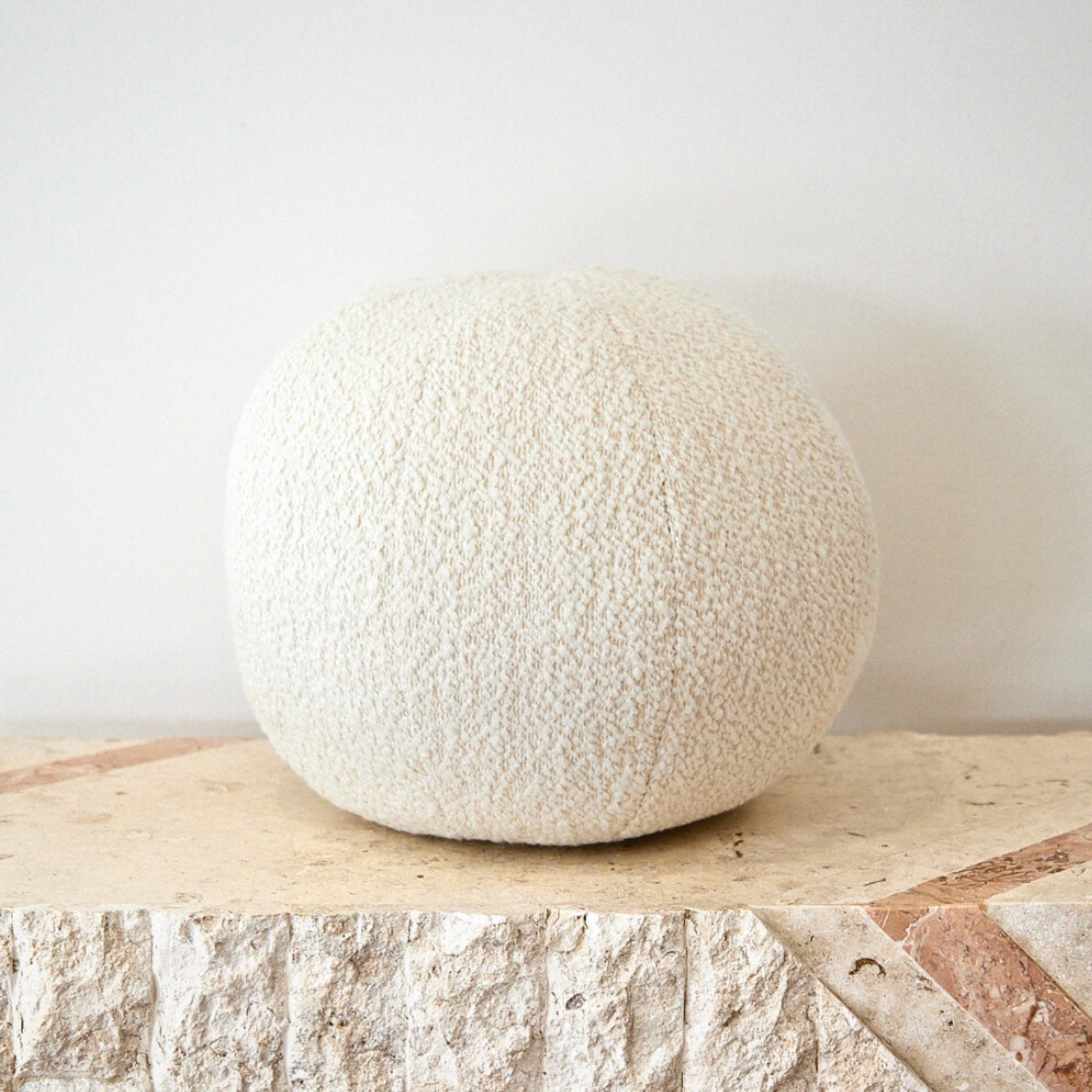 Boucle Small Round Cushion gallery detail image