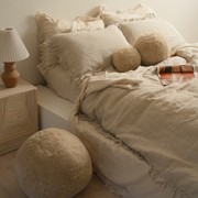 Sheepskin Ball Cushion - Large gallery detail image