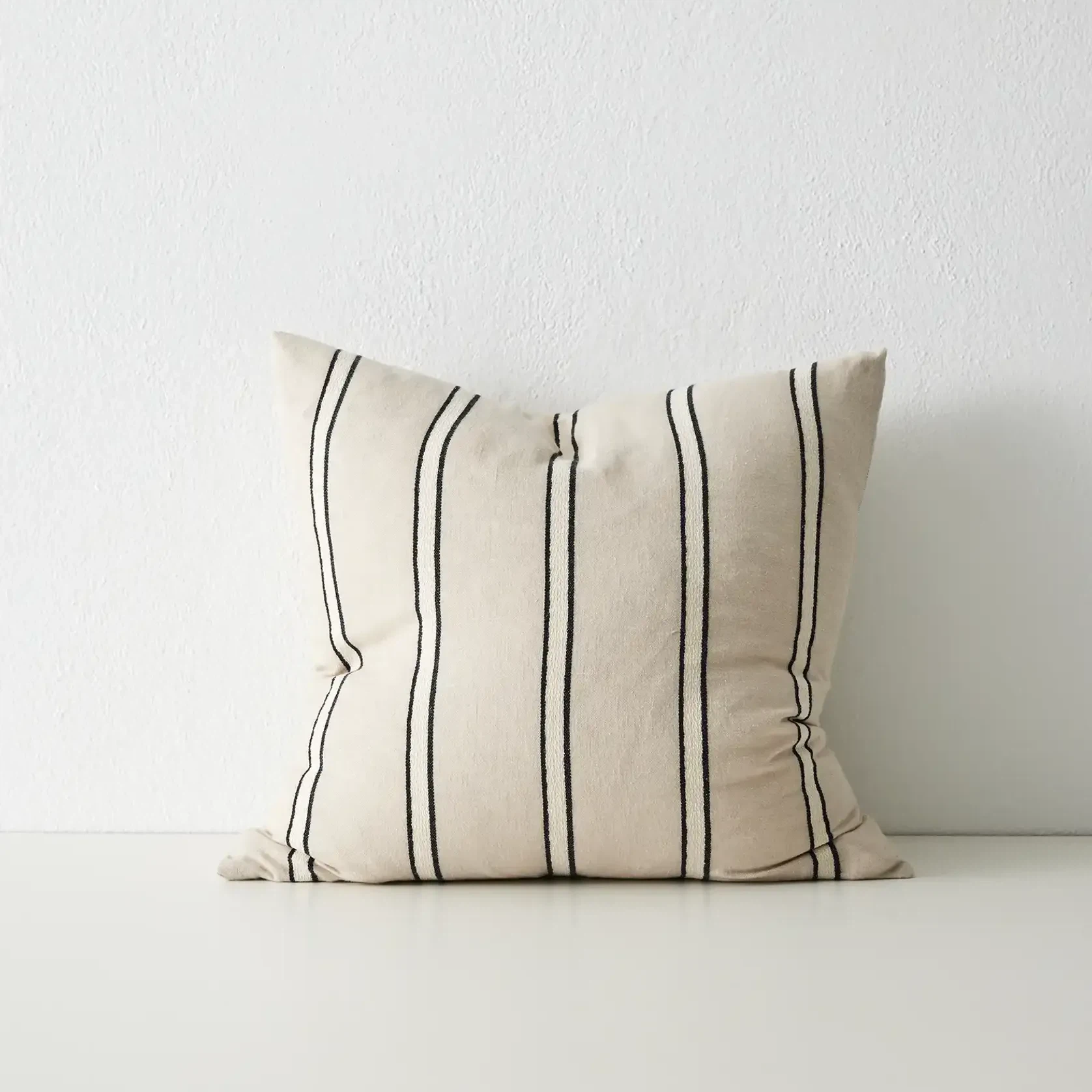 Weave Home Vinnie Striped Cushion - Natural | Square and Lumbar gallery detail image