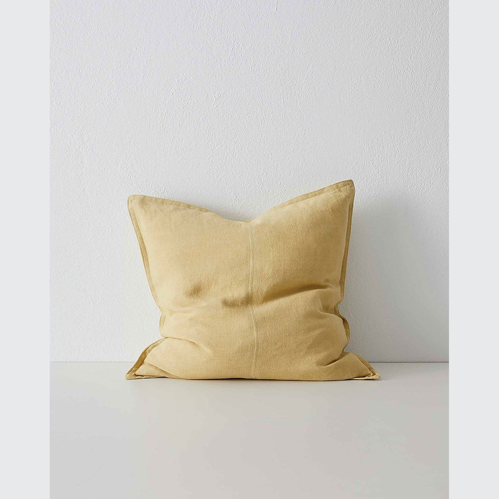 Weave Home European Linen Como Cushion - Limoncello | Three Sizes gallery detail image