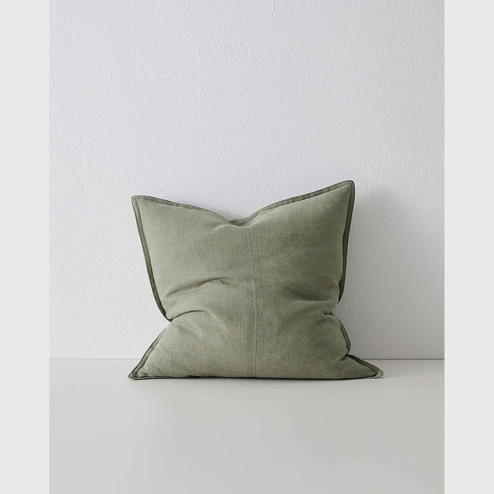 Weave Home European Linen Como Cushion - Olive | Three Sizes gallery detail image