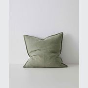 Weave Home European Linen Como Cushion - Olive | Three Sizes gallery detail image