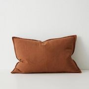 Weave Home European Linen Como Cushion - Tobacco | Three Sizes gallery detail image