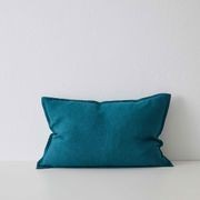 Weave Home European Linen Como Cushion - Teal | Three Sizes gallery detail image