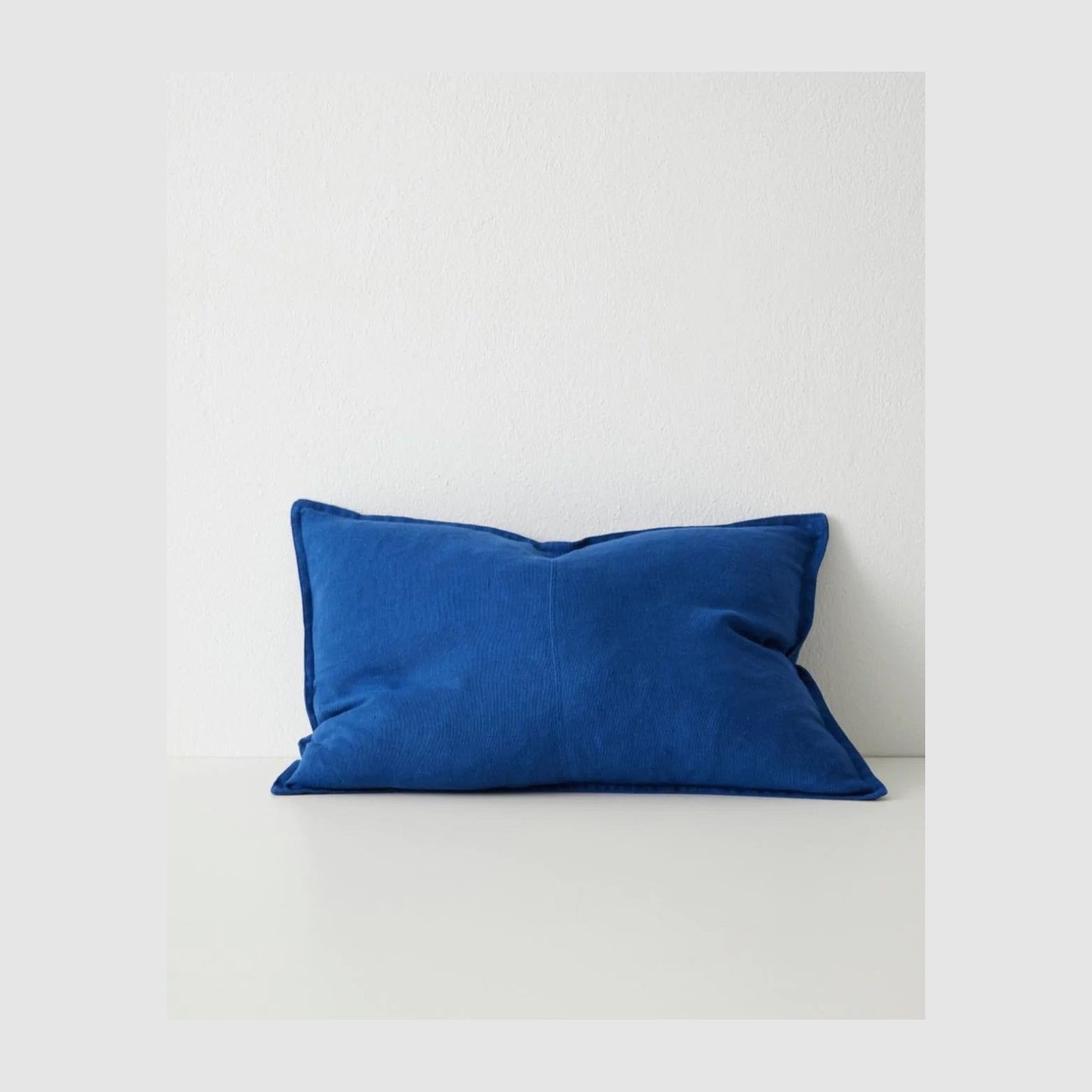 Weave Home European Linen Como Cushion - Cobalt | Three Sizes gallery detail image
