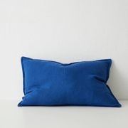 Weave Home European Linen Como Cushion  - Cobalt | Three Sizes gallery detail image