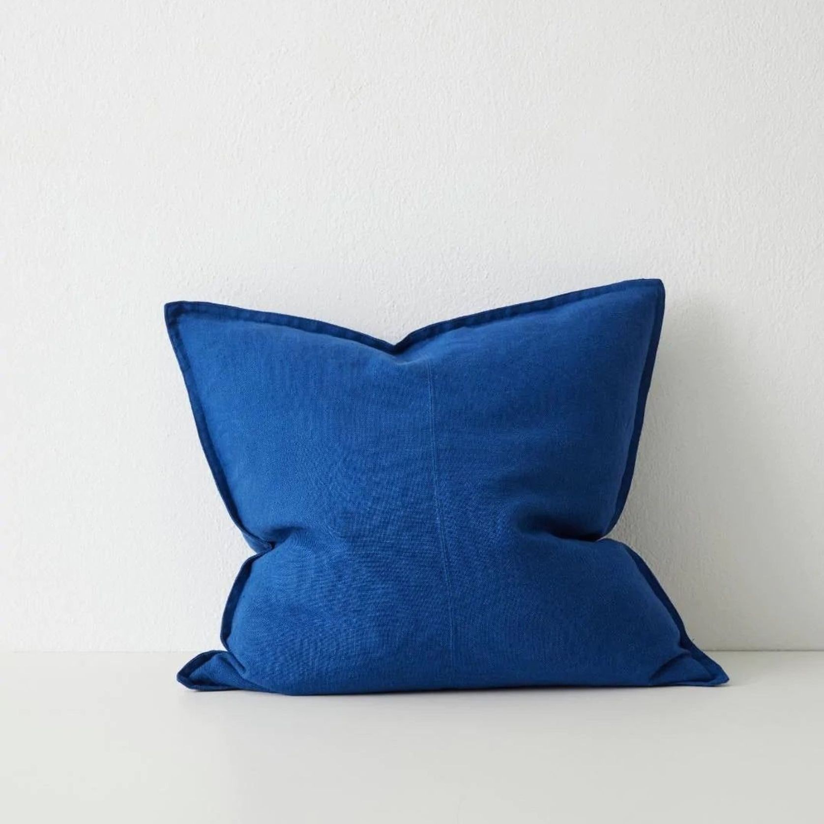 Weave Home European Linen Como Cushion - Cobalt | Three Sizes gallery detail image