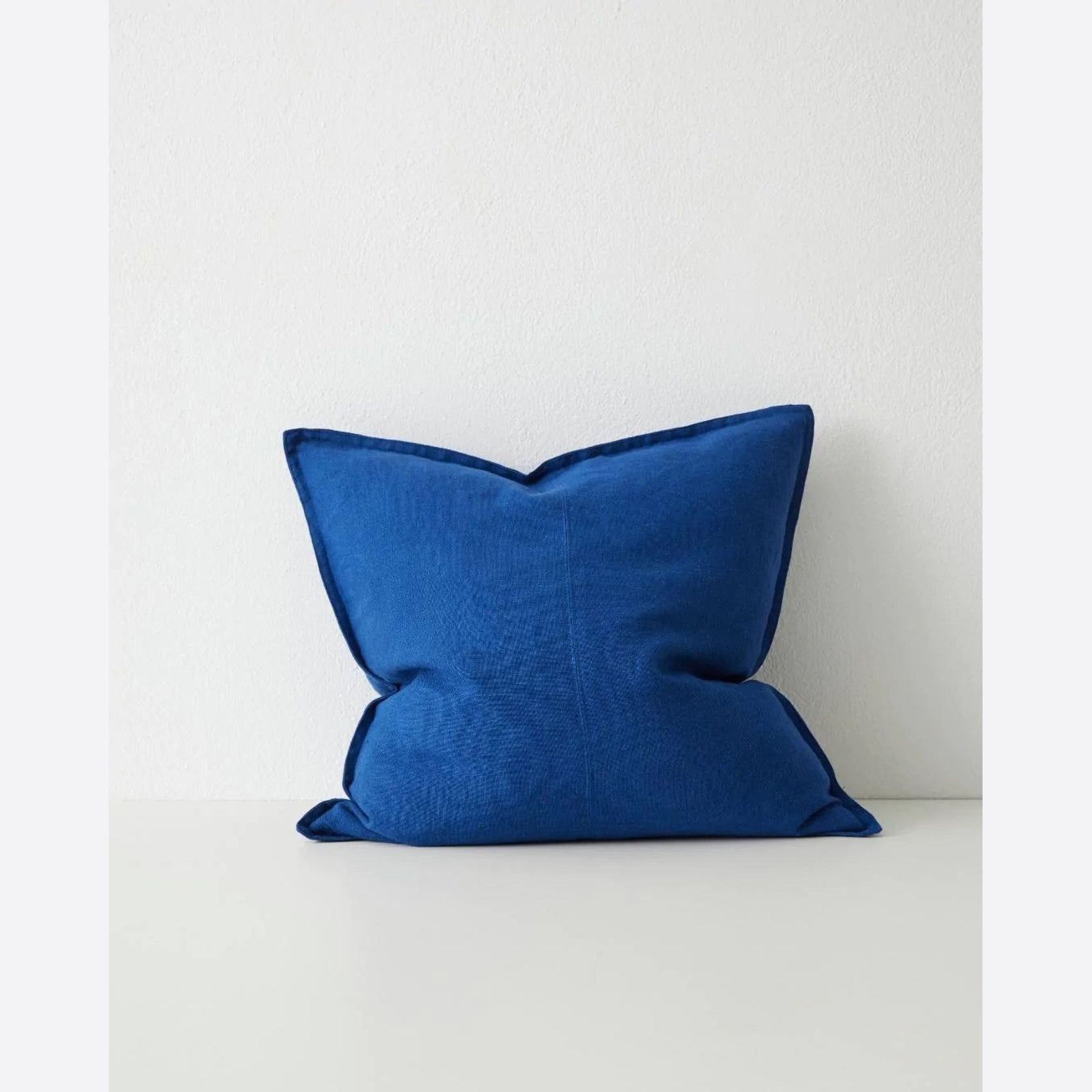 Weave Home European Linen Como Cushion  - Cobalt | Three Sizes gallery detail image