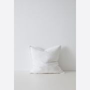 Weave Home European Linen Como Cushion - Snow | Three Sizes gallery detail image