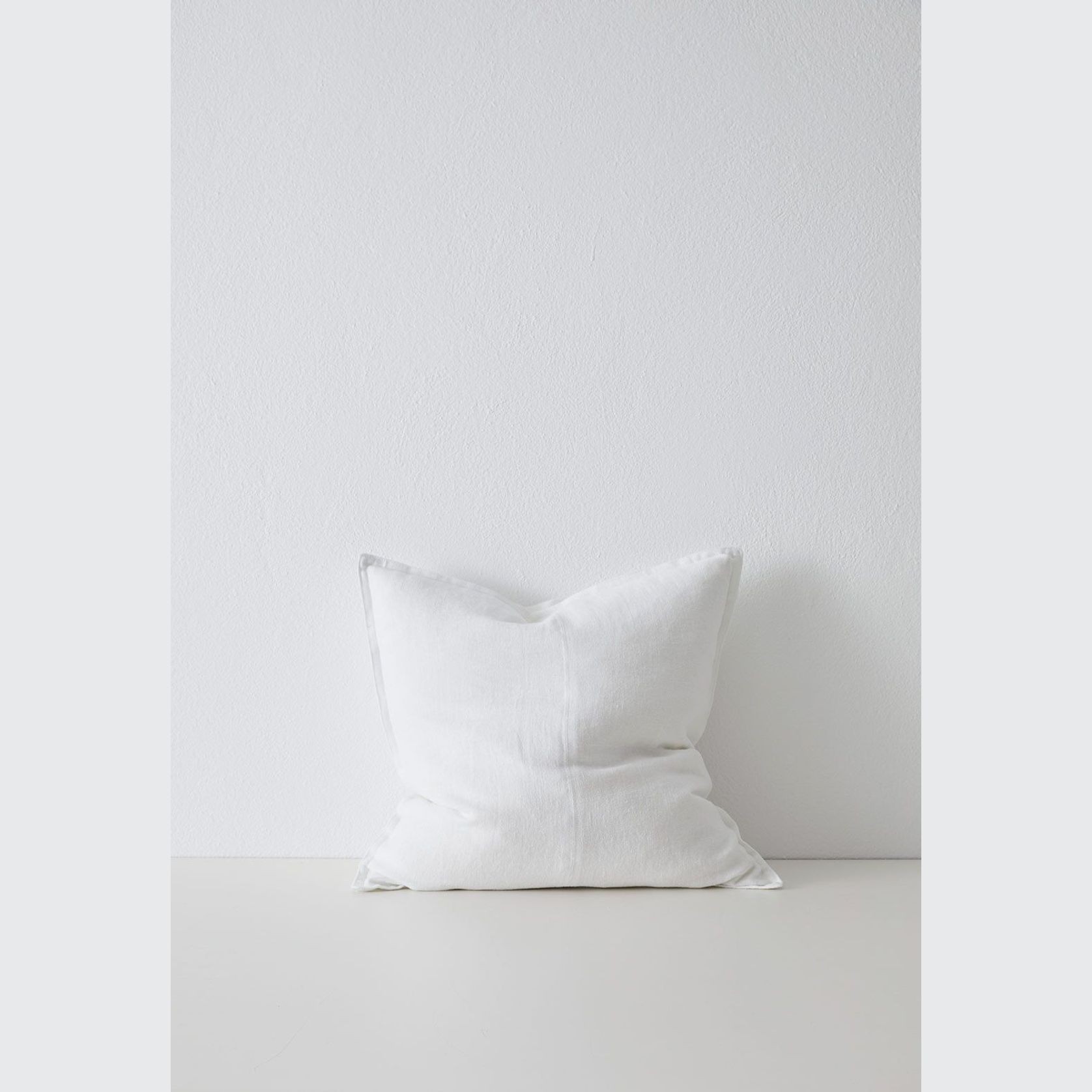 Weave Home European Linen Como Cushion - Snow | Three Sizes gallery detail image