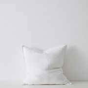 Weave Home European Linen Como Cushion - Snow | Three Sizes gallery detail image