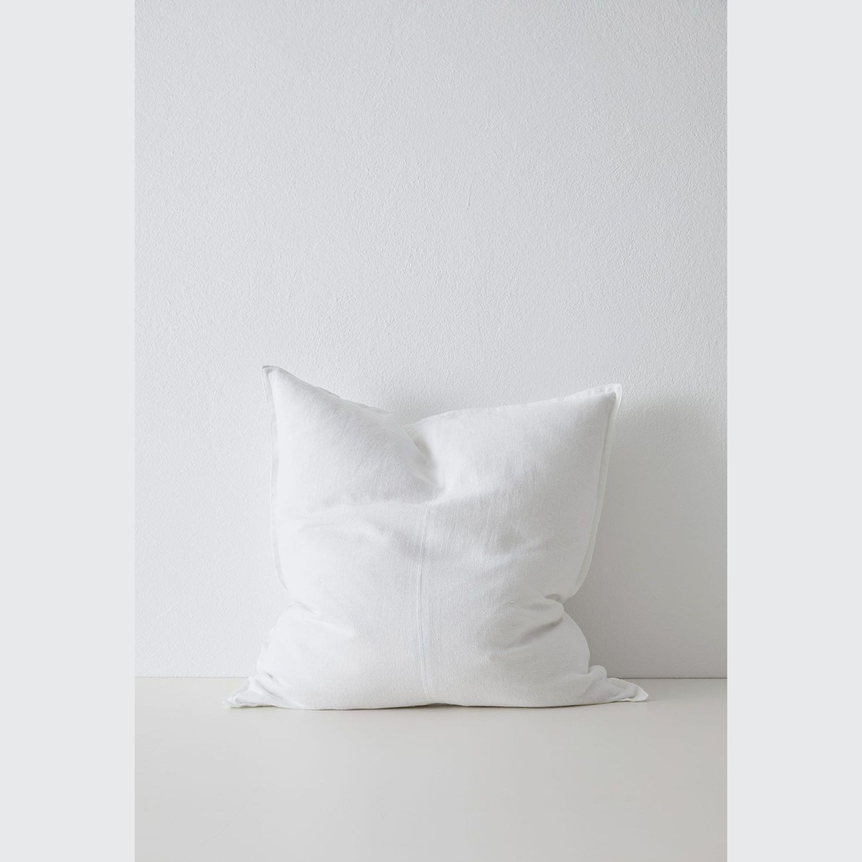 Weave Home European Linen Como Cushion - Snow | Three Sizes gallery detail image