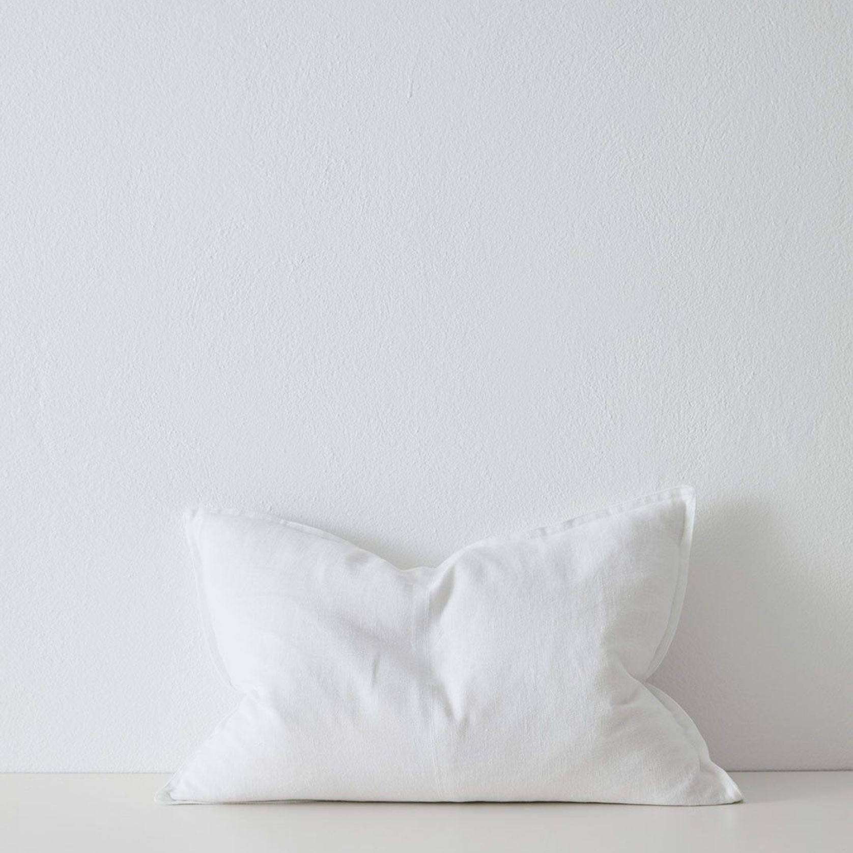 Weave Home European Linen Como Cushion - Snow | Three Sizes gallery detail image