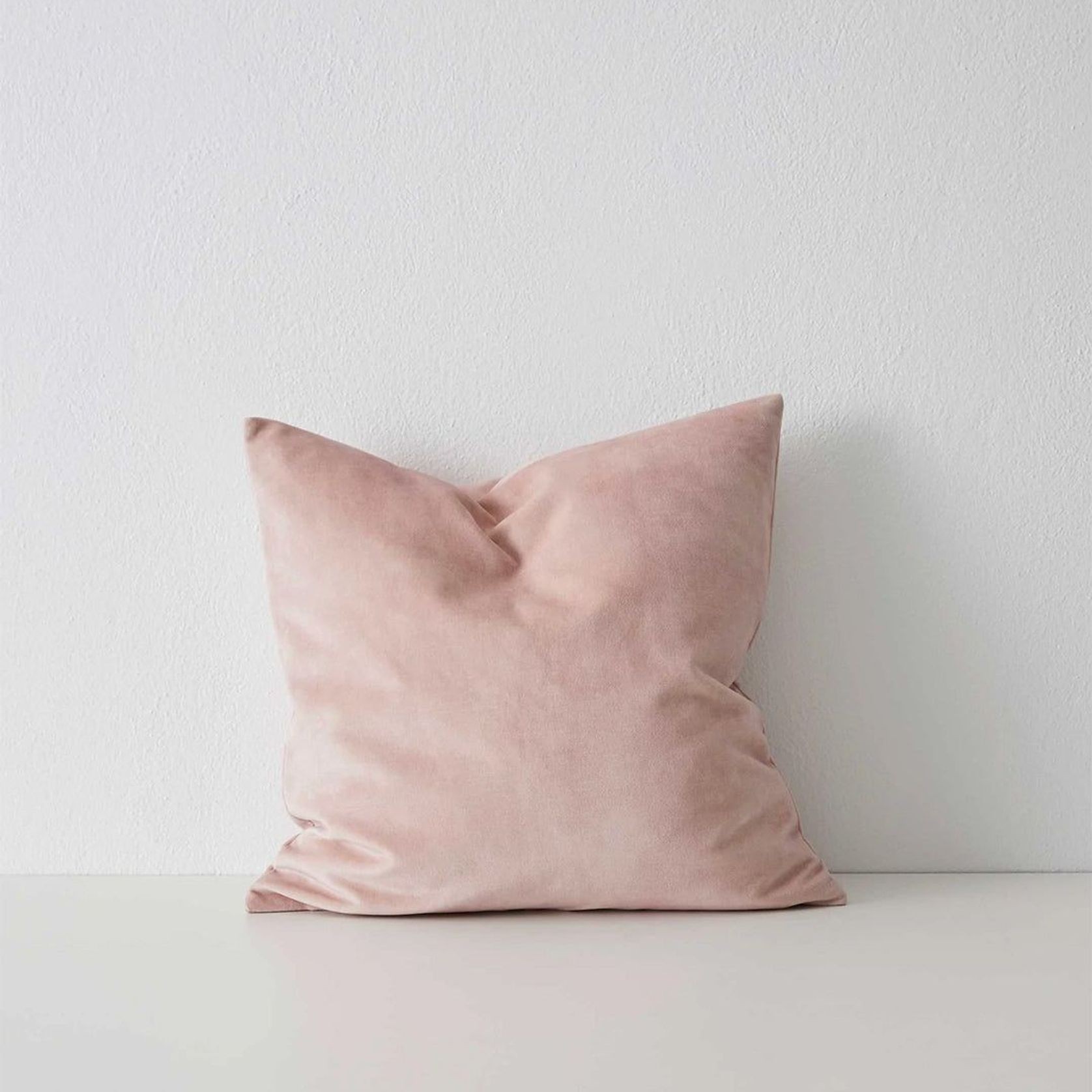 Weave Home Ava Velvet Cushion - Blush | 50 x 50cm gallery detail image