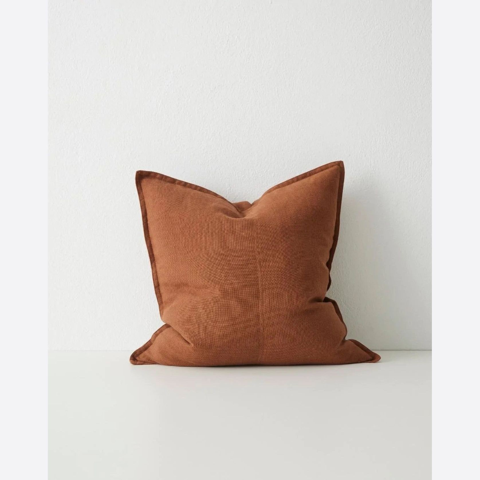 Weave Home European Linen Como Cushion - Tobacco | Three Sizes gallery detail image