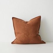 Weave Home European Linen Como Cushion - Tobacco | Three Sizes gallery detail image
