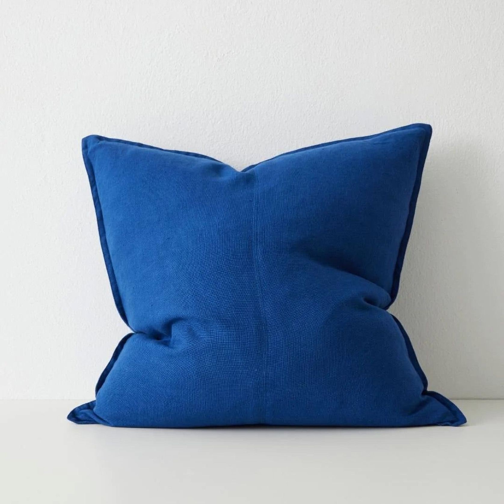 Weave Home European Linen Como Cushion - Cobalt | Three Sizes gallery detail image