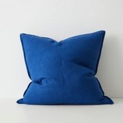 Weave Home European Linen Como Cushion - Cobalt | Three Sizes gallery detail image