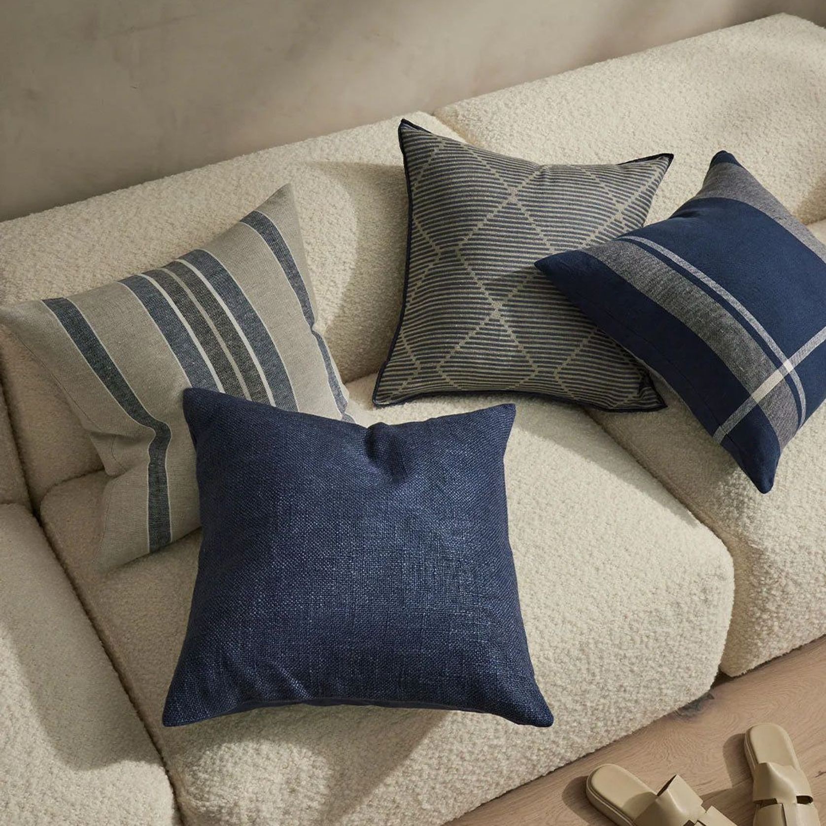 Weave Home Franco Cushion - Denim | 50 x 50cm gallery detail image
