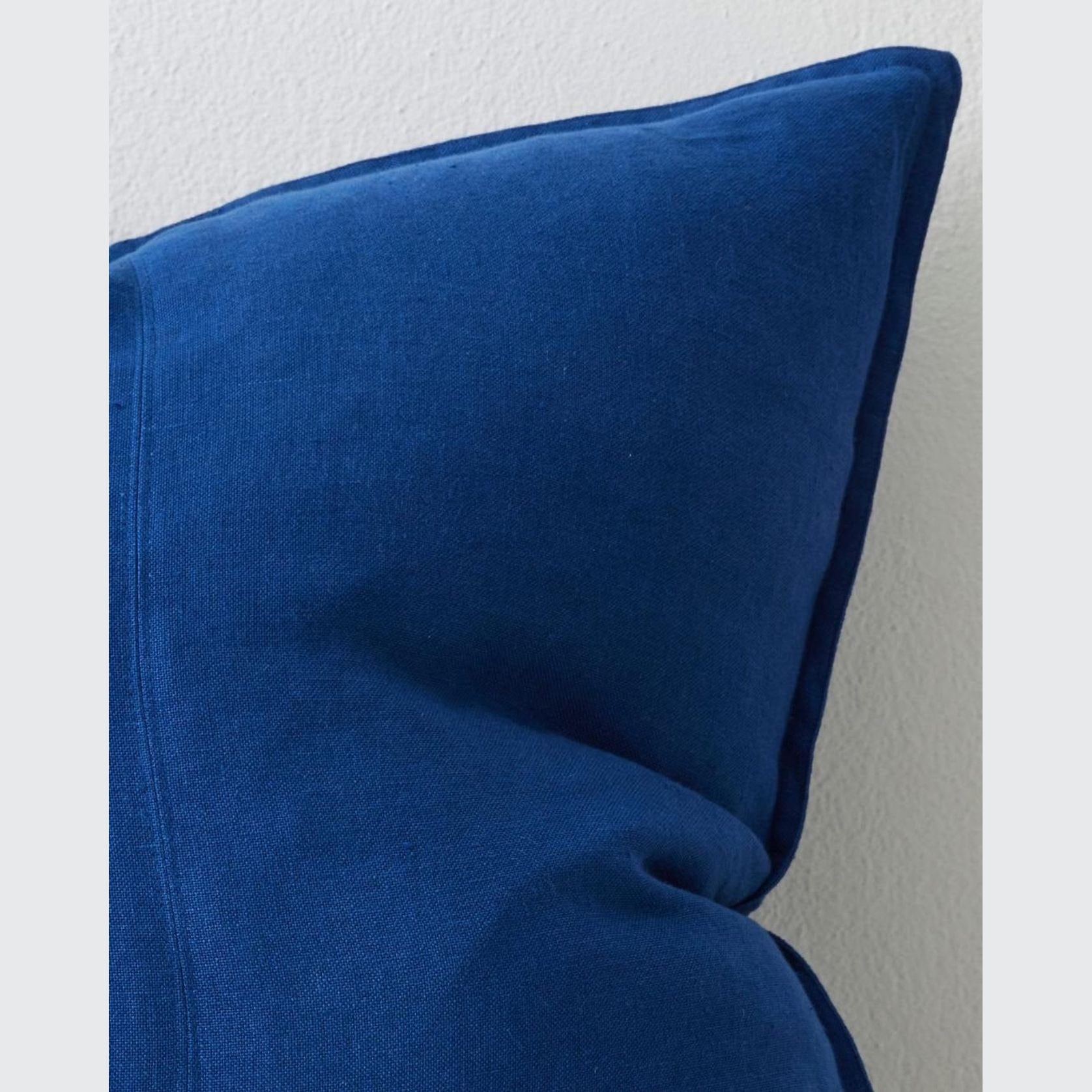 Weave Home European Linen Como Cushion  - Cobalt | Three Sizes gallery detail image