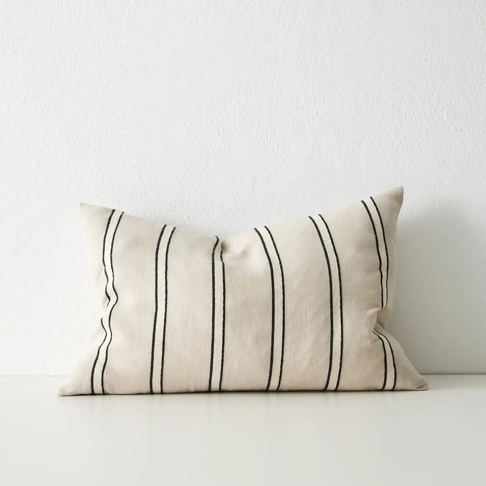 Weave Home Vinnie Striped Cushion - Natural | Square and Lumbar gallery detail image
