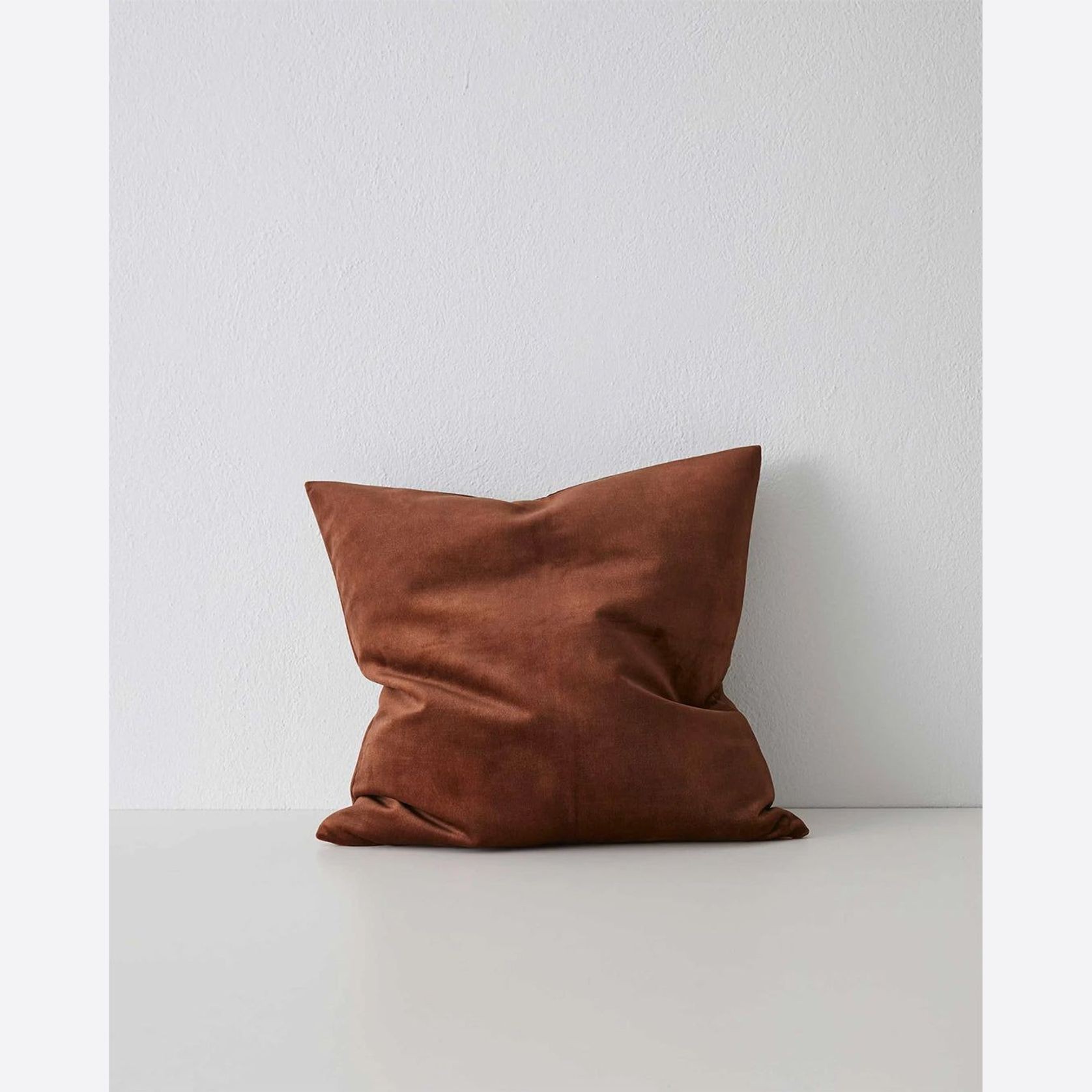 Weave Home Ava Velvet Cushion - Cinnamon | 50 x 50cm gallery detail image