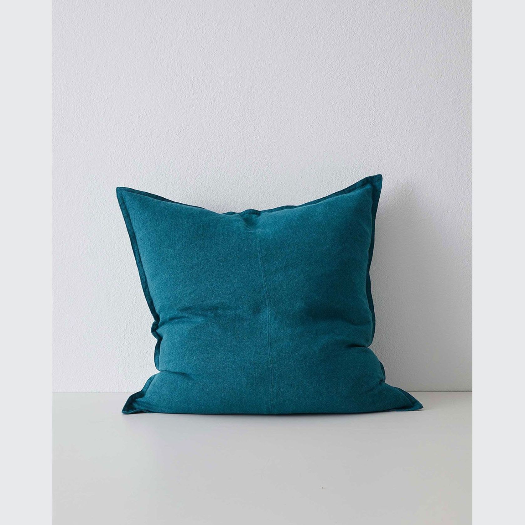 Weave Home European Linen Como Cushion - Teal | Three Sizes gallery detail image