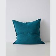 Weave Home European Linen Como Cushion - Teal | Three Sizes gallery detail image