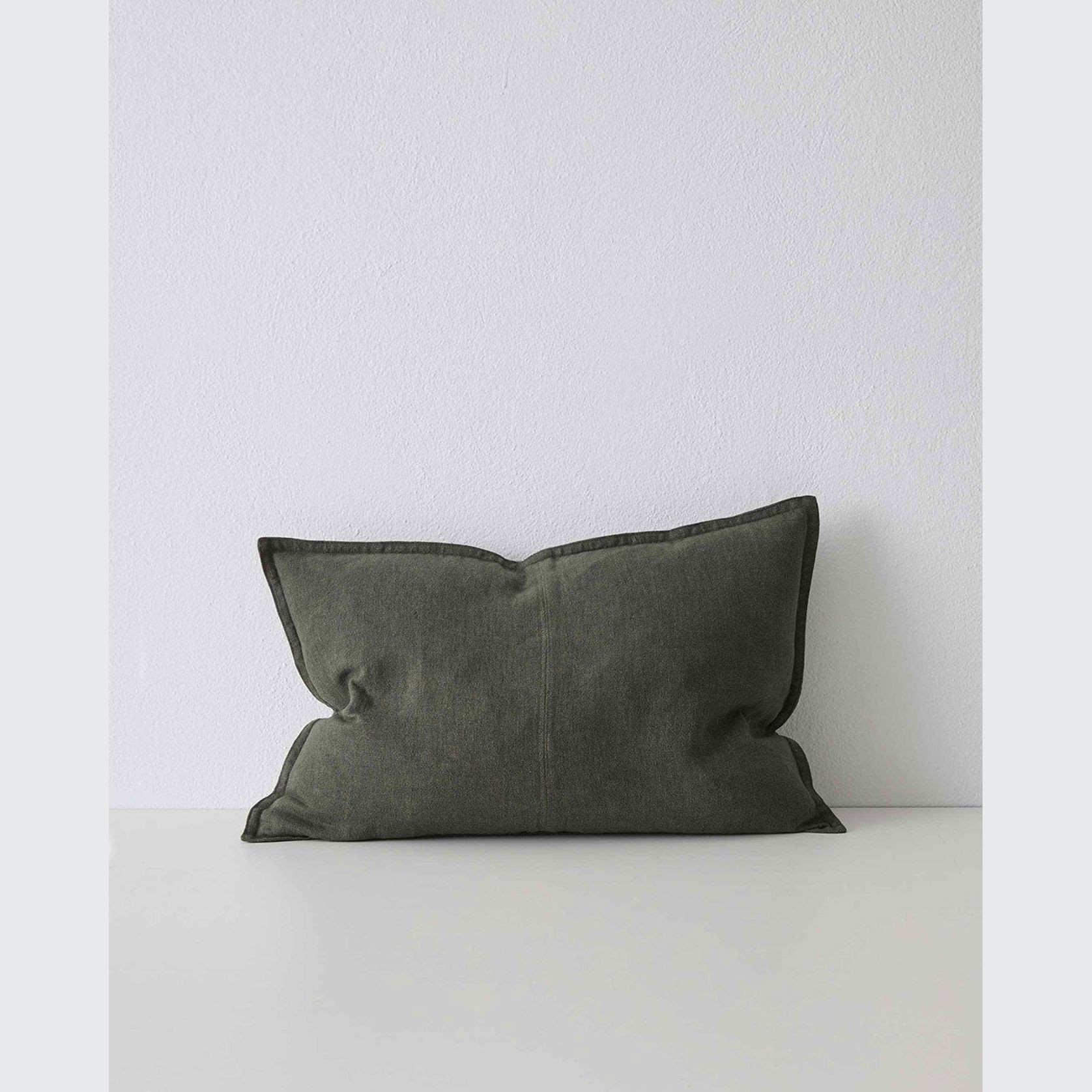 Weave Home European Linen Como Cushion - Khaki | Three Sizes gallery detail image